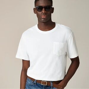 J crew white Vintage-wash cotton pocket T-shirt